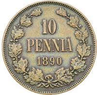 10 пенни 1890 года