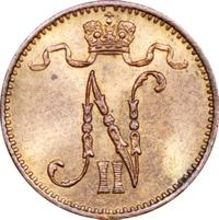 1 пенни 1909 года  Для Финляндии