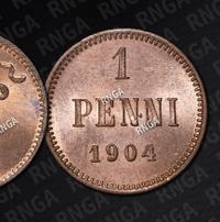 1 пенни 1904 года  Для Финляндии
