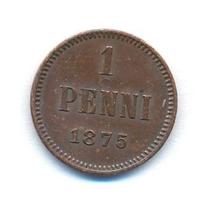 1 пенни 1875 года  Для Финляндии