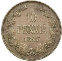 10 пенни 1897 года  Для Финляндии