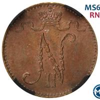 1 пенни 1895 года  Для Финляндии