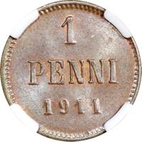 1 пенни 1911 года  Для Финляндии