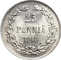25 пенни 1916 года S Для Финляндии