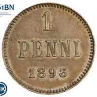 1 пенни 1893 года  Для Финляндии