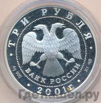 3 рубля 2001 года СПМД
