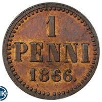 1 пенни 1866 года  Для Финляндии