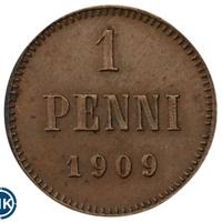 1 пенни 1909 года  Для Финляндии