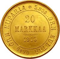 20 марок 1910 года L Для Финляндии