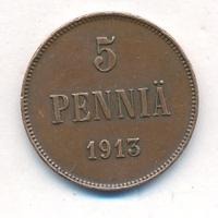 5 пенни 1913 года  Для Финляндии