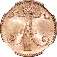 1 пенни 1888 года  Для Финляндии