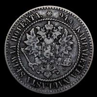 1 марка 1864 года S Для Финляндии