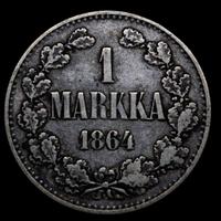 1 марка 1864 года S Для Финляндии