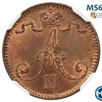 1 пенни 1891 года  Для Финляндии