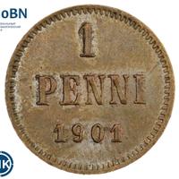 1 пенни 1901 года  Для Финляндии