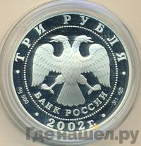 3 рубля 2002 года СПМД
