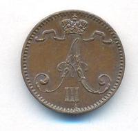 1 пенни 1891 года  Для Финляндии