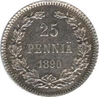 25 пенни 1890 года L Для Финляндии