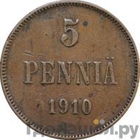 5 пенни 1910 года  Для Финляндии