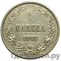 1 марка 1893 года L Для Финляндии