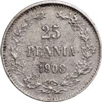 25 пенни 1908 года L Для Финляндии