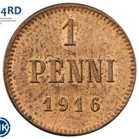 1 пенни 1916 года  Для Финляндии