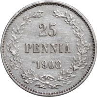 25 пенни 1908 года L Для Финляндии