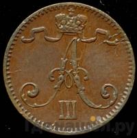 1 пенни 1884 года  Для Финляндии