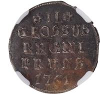 2 гроша 1761 года  Для Пруссии