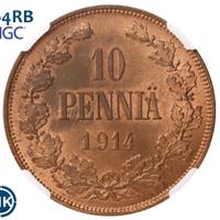 10 пенни 1914 года  Для Финляндии