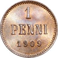 1 пенни 1909 года  Для Финляндии
