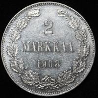 2 марки 1908 года L Для Финляндии