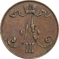 5 пенни 1888 года  Для Финляндии