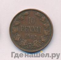 10 пенни 1912 года  Для Финляндии