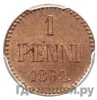 1 пенни 1864 года  Для Финляндии