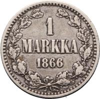 1 марка 1866 года S Для Финляндии