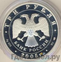 3 рубля 2005 года СПМД