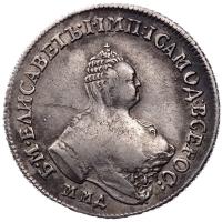 Полуполтинник 1758 года ММД ЕI