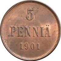5 пенни 1901 года  Для Финляндии