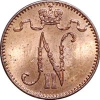 1 пенни 1900 года  Для Финляндии