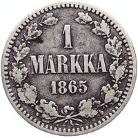 1 марка 1865 года S Для Финляндии