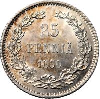 25 пенни 1890 года L Для Финляндии