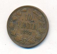10 пенни 1897 года  Для Финляндии