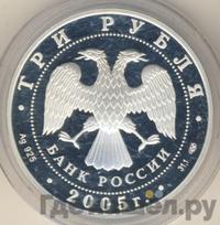 3 рубля 2005 года СПМД