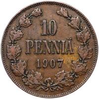 10 пенни 1907 года  Для Финляндии