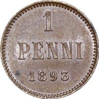 1 пенни 1893 года  Для Финляндии