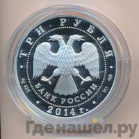 3 рубля 2014 года СПМД