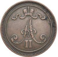 10 пенни 1865 года  Для Финляндии