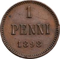 1 пенни 1898 года  Для Финляндии