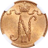 1 пенни 1908 года  Для Финляндии